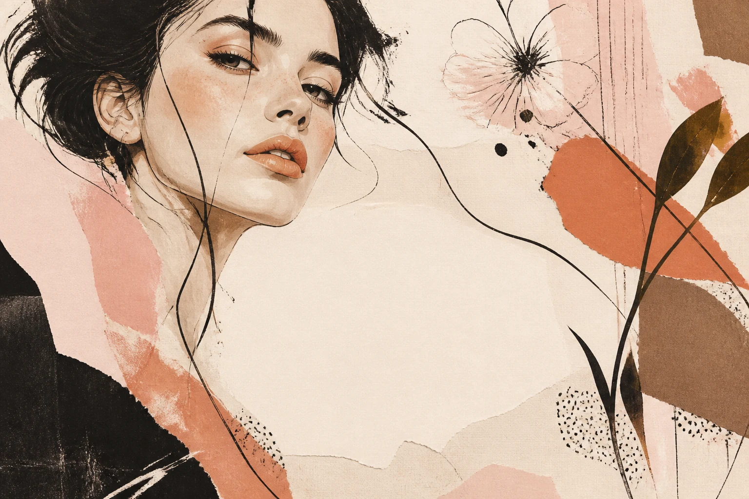 Editorial artist portrait collage